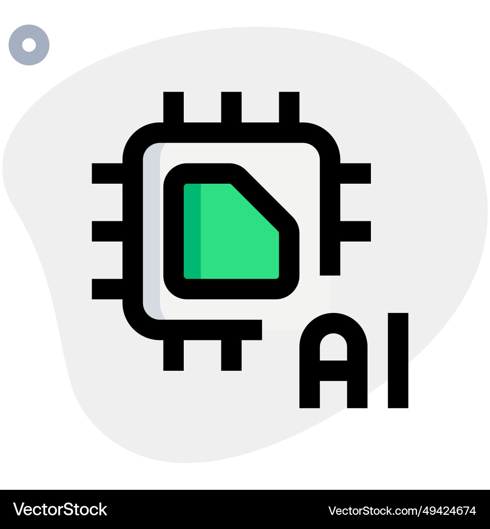 Ai chip with high computing power vector image