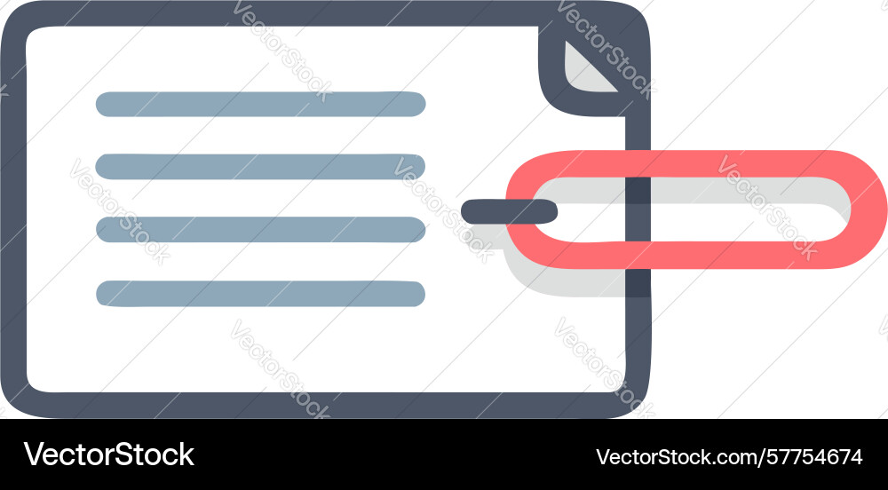 Broken link document icon unlinked file vector image
