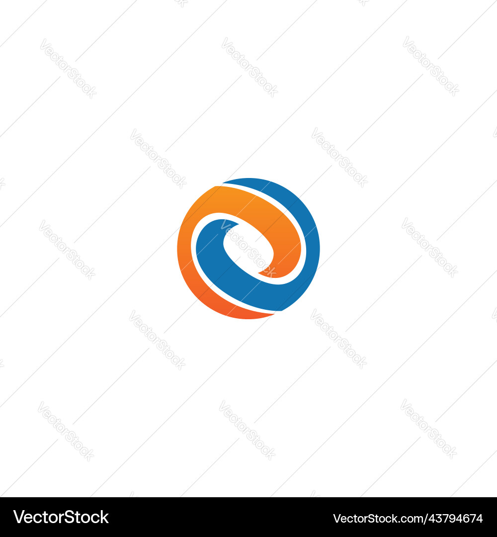 Circle round colored logo Royalty Free Vector Image