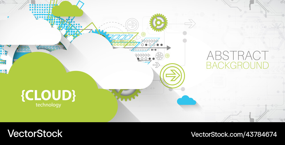 Cloud computing concept abstract technology Cloud computing concept abstract technology Vector Image