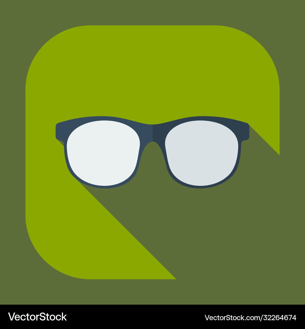 Flaches modernes Design mit Schatten-Ikonen-Brille Flaches modernes Design mit Schatten-Ikonen-Brille vektorbild
