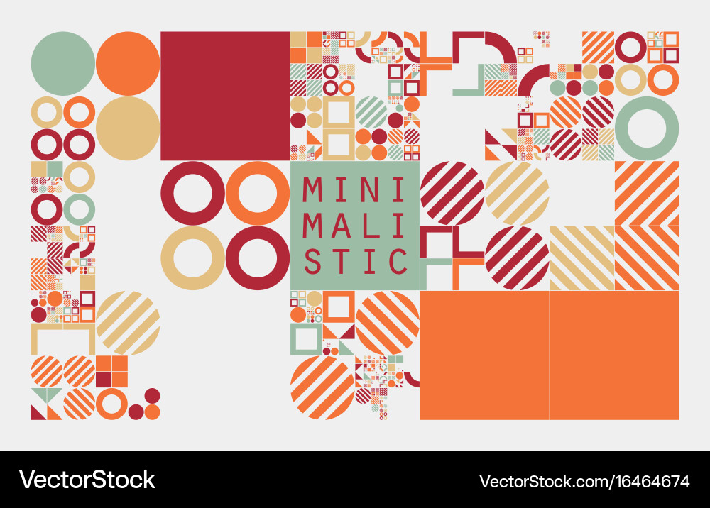 Geometric Grid Pattern with Symbols vector image