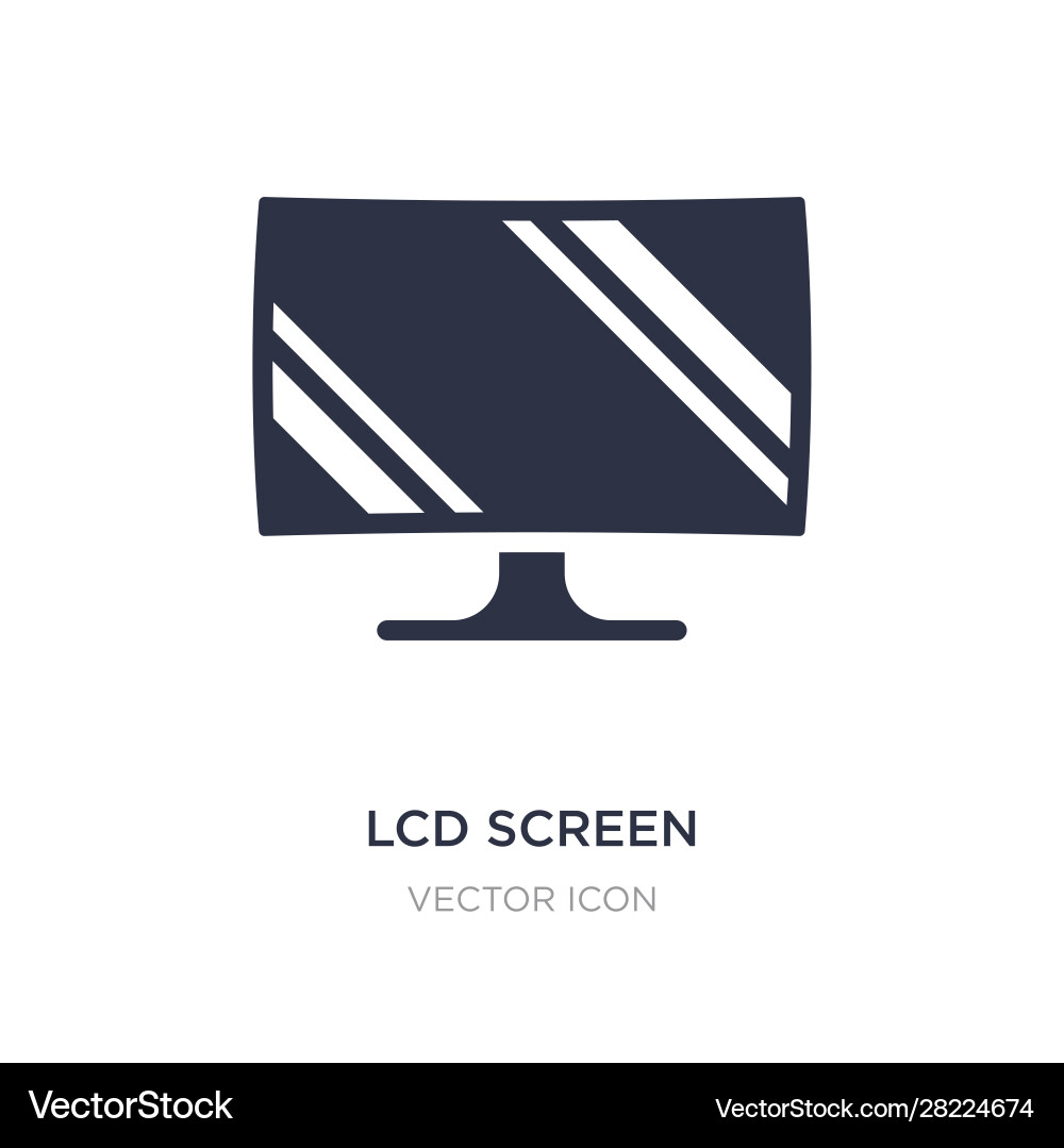 Lcd screen icon on white background simple Lcd screen icon on white background simple Vector Image
