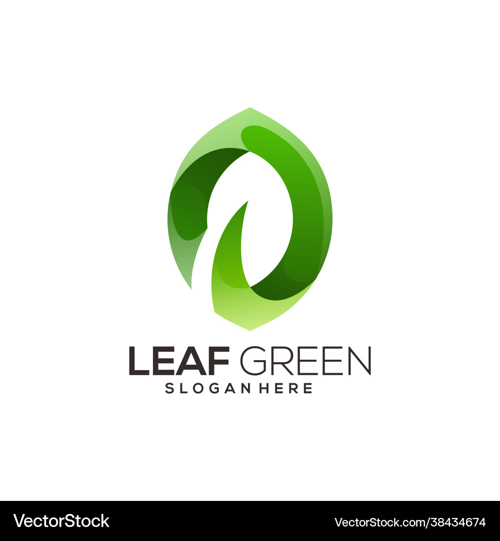 Leaf logo gradient Royalty Free Vector Image - VectorStock