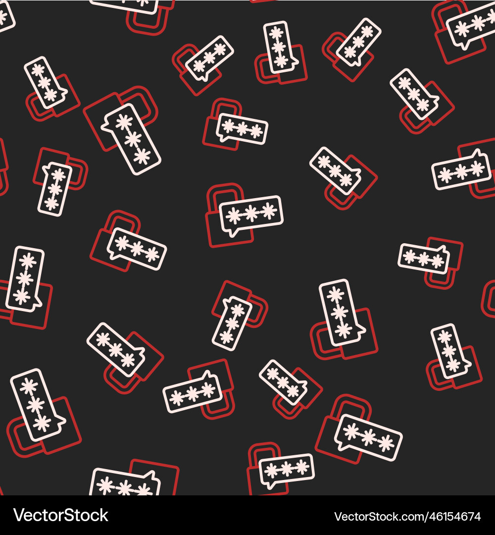 Line cyber security icon isolated seamless pattern Line cyber security icon isolated seamless pattern vector image