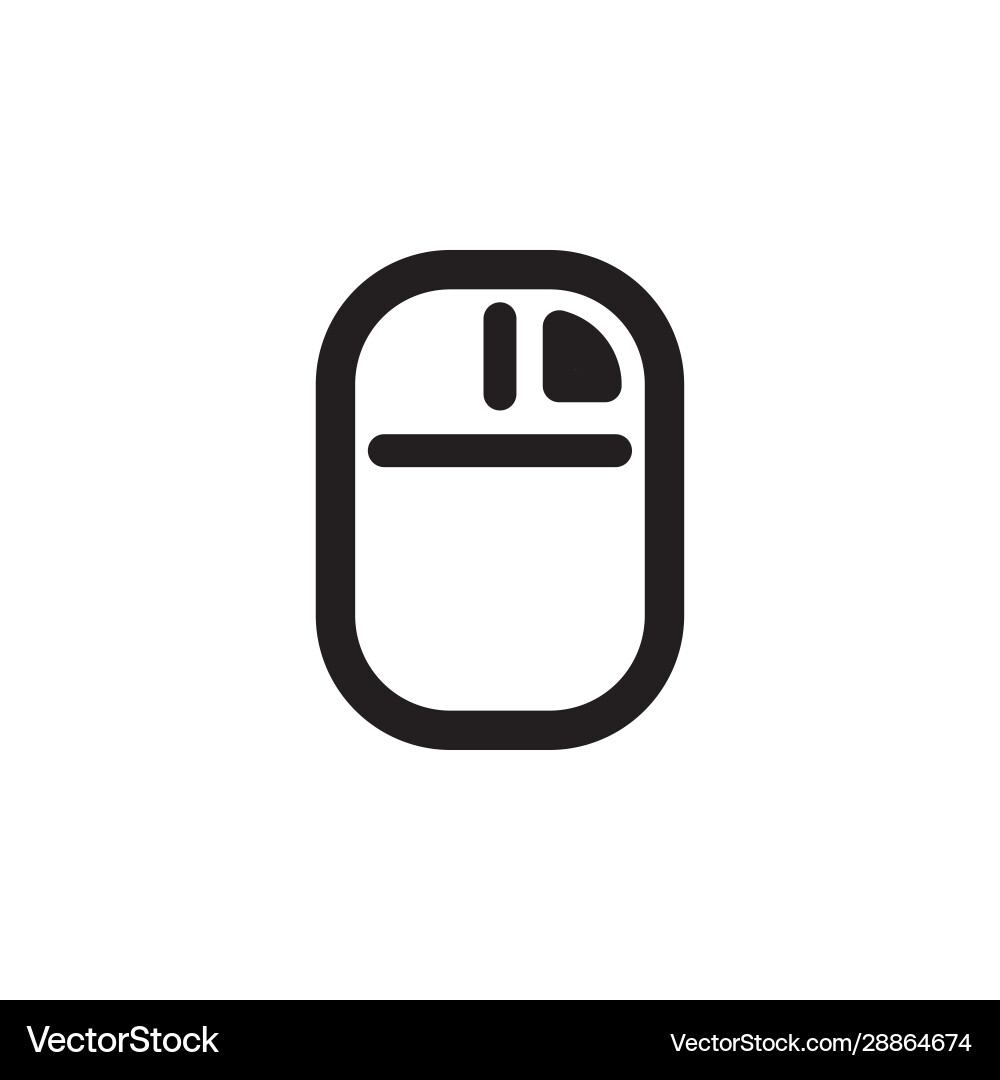 Mouse icon design line style part 3 right click Mouse icon design line style part 3 right click vector image