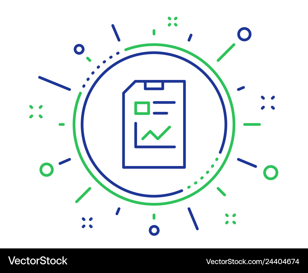 Report document line icon file sign Vector Image