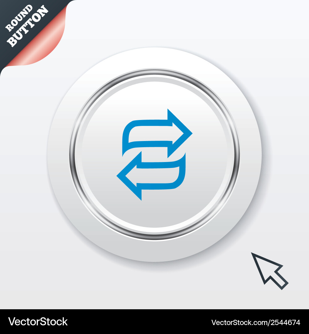 Rotation icon repeat symbol refresh sign vector image