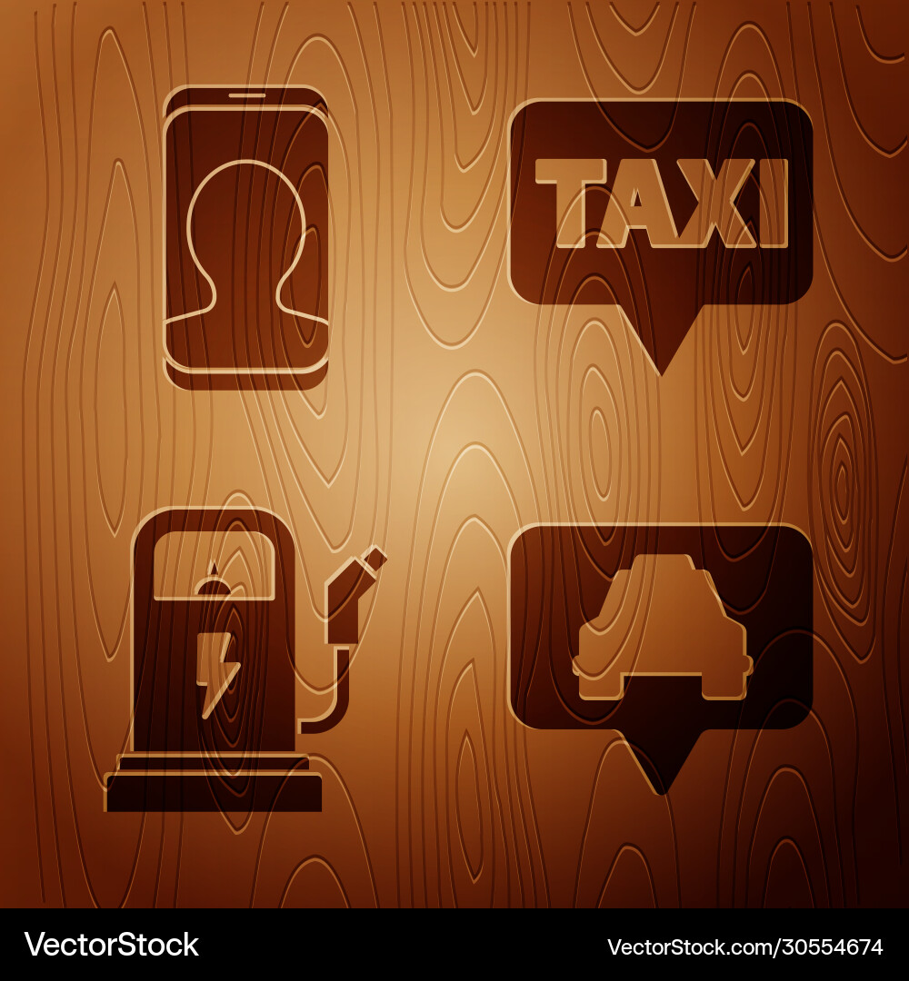 Set map pointer with taxi call telephone Set map pointer with taxi call telephone vector image