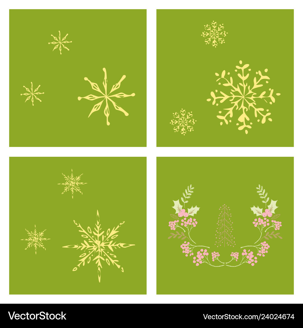 Set of snowflake icon sign design red background Vector Image