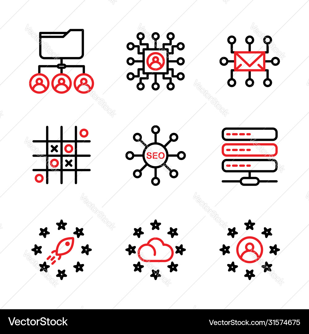 Basic search engine optimization icon include Basic search engine optimization icon include vector image