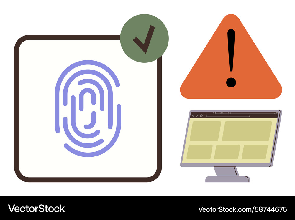 Biometric Security Authentication Vector Image