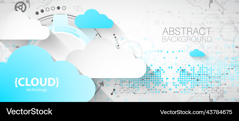 Cloud computing concept abstract technology Vector Image