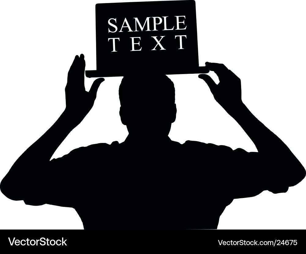 Computer on head Vector Image