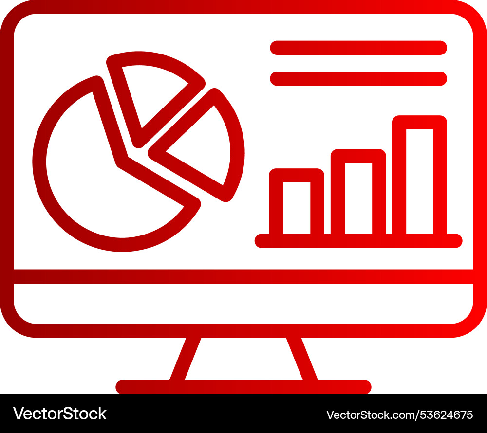 Dashboard line gradient icon Vector Image