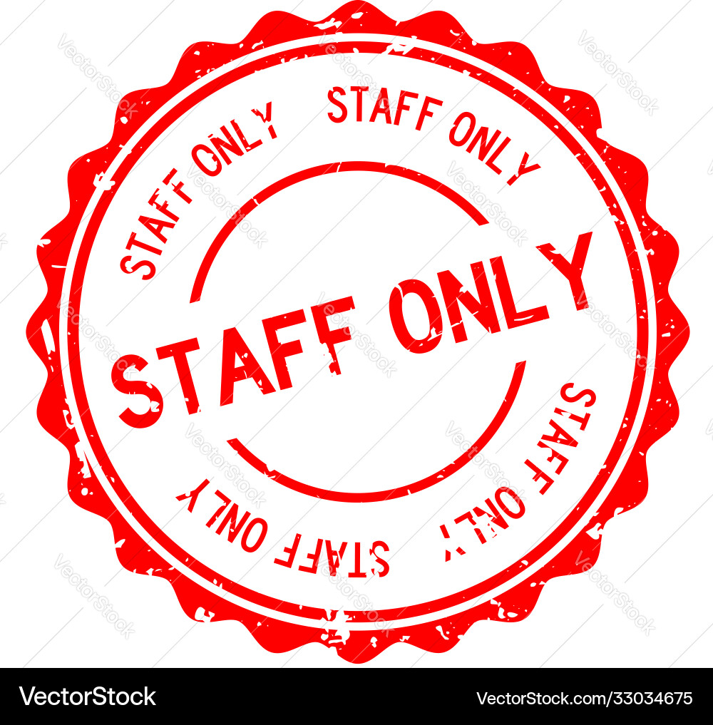 Grunge red staff only word round rubbers seal Grunge red staff only word round rubbers seal vector image