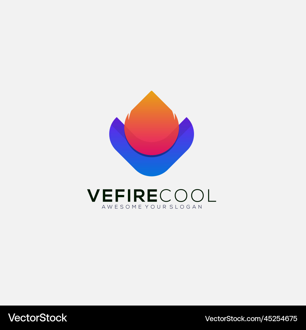 Letter v with fire design logo Letter v with fire design logo Vector Image
