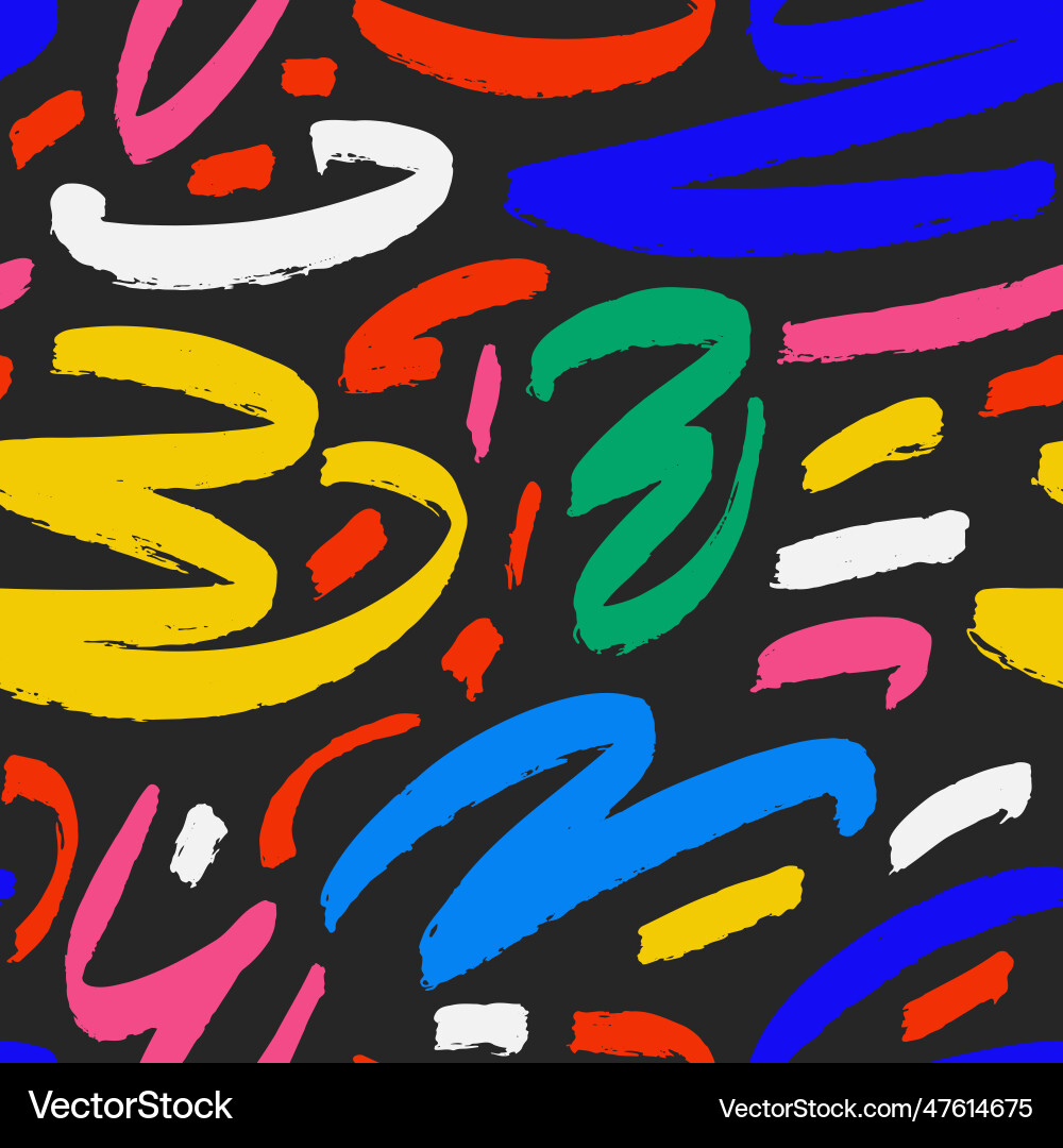 Marker drawn scribble abstract seamless pattern Marker drawn scribble abstract seamless pattern vector image