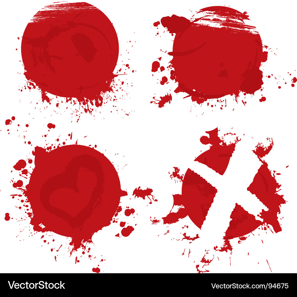 Red blot Royalty Free Vector Image - VectorStock