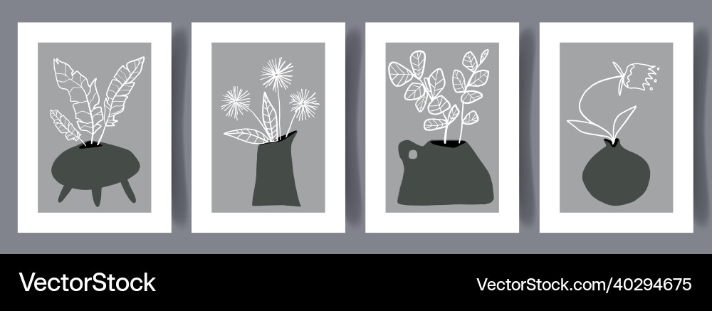 Scandinavian abstract print set Scandinavian abstract print set vector image