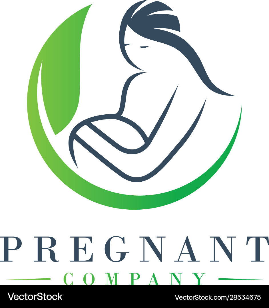 Schwangere Frau39s Logo Design Schwangere Frau39s Logo Design vektorbild