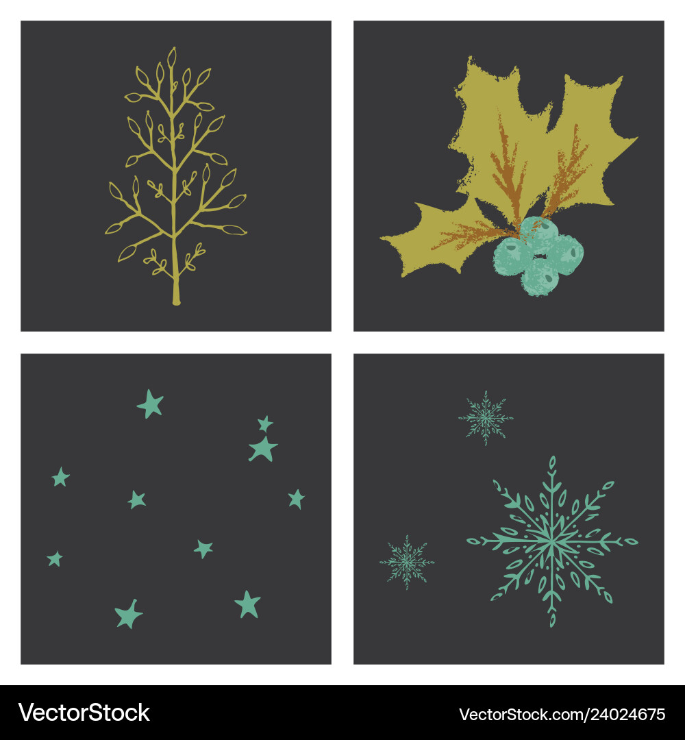 Set of snowflake icon sign design red background Vector Image