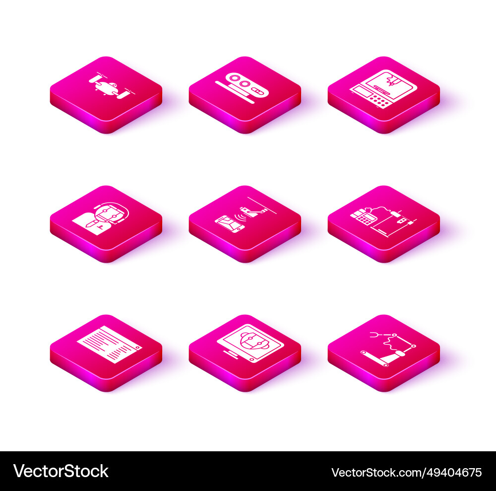 Set software bot worker robot wireless Set software bot worker robot wireless vector image