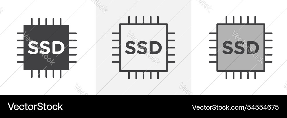 Ssd drive icon Vector Image