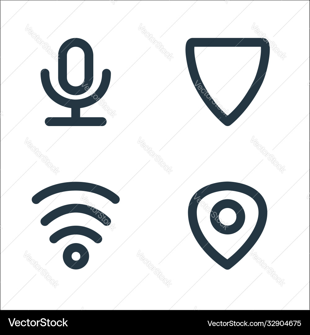 User interface line icons linear set quality User interface line icons linear set quality vector image