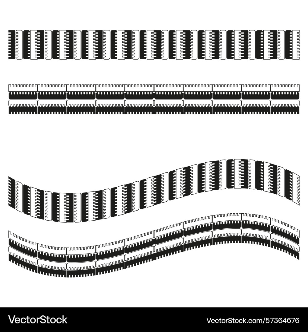 Abstract line set wavy pattern elements textured vector image