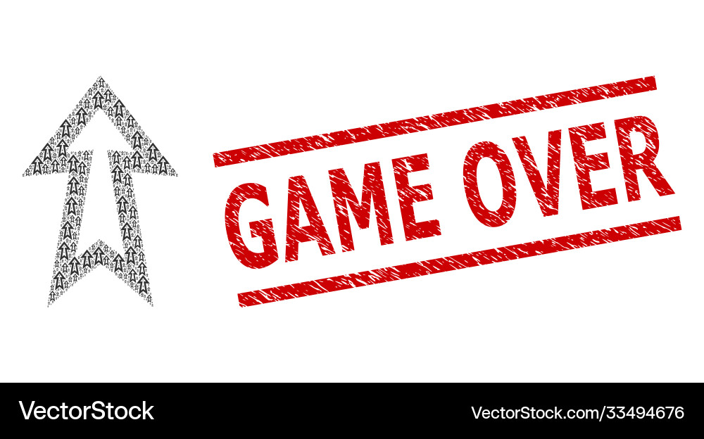 Arrow up recursive composition items Arrow up recursive composition items vector image