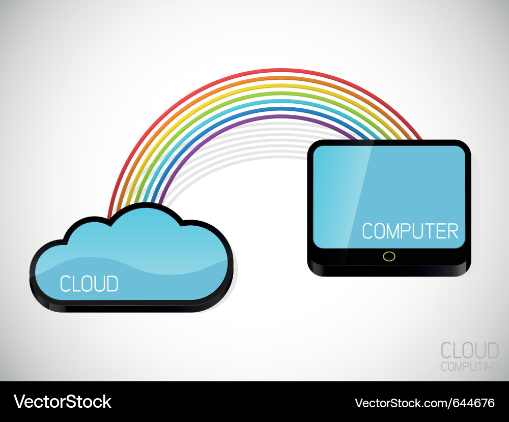 Cloud Computing Concepts Vector Image