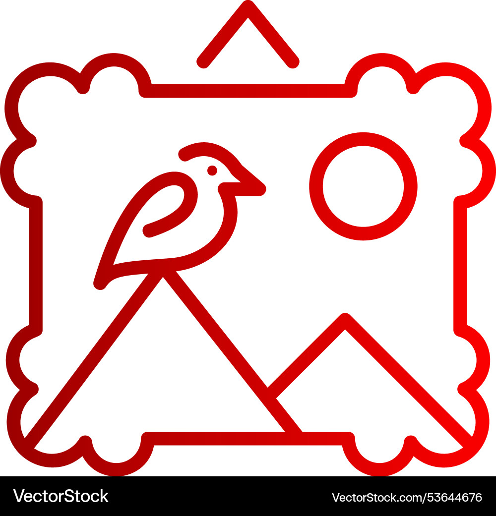 Frame line gradient icon Vector Image
