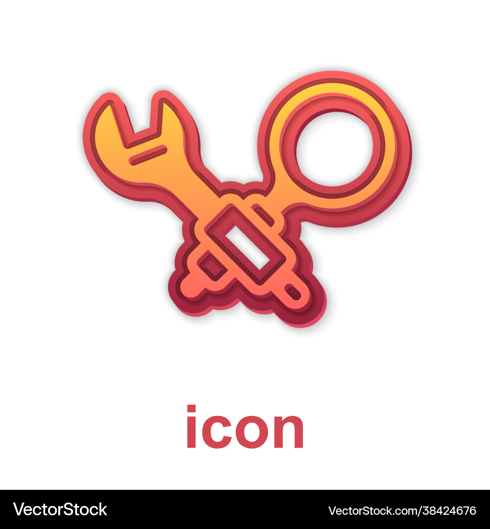 Gold debugging icon isolated on white background Gold debugging icon isolated on white background vector image