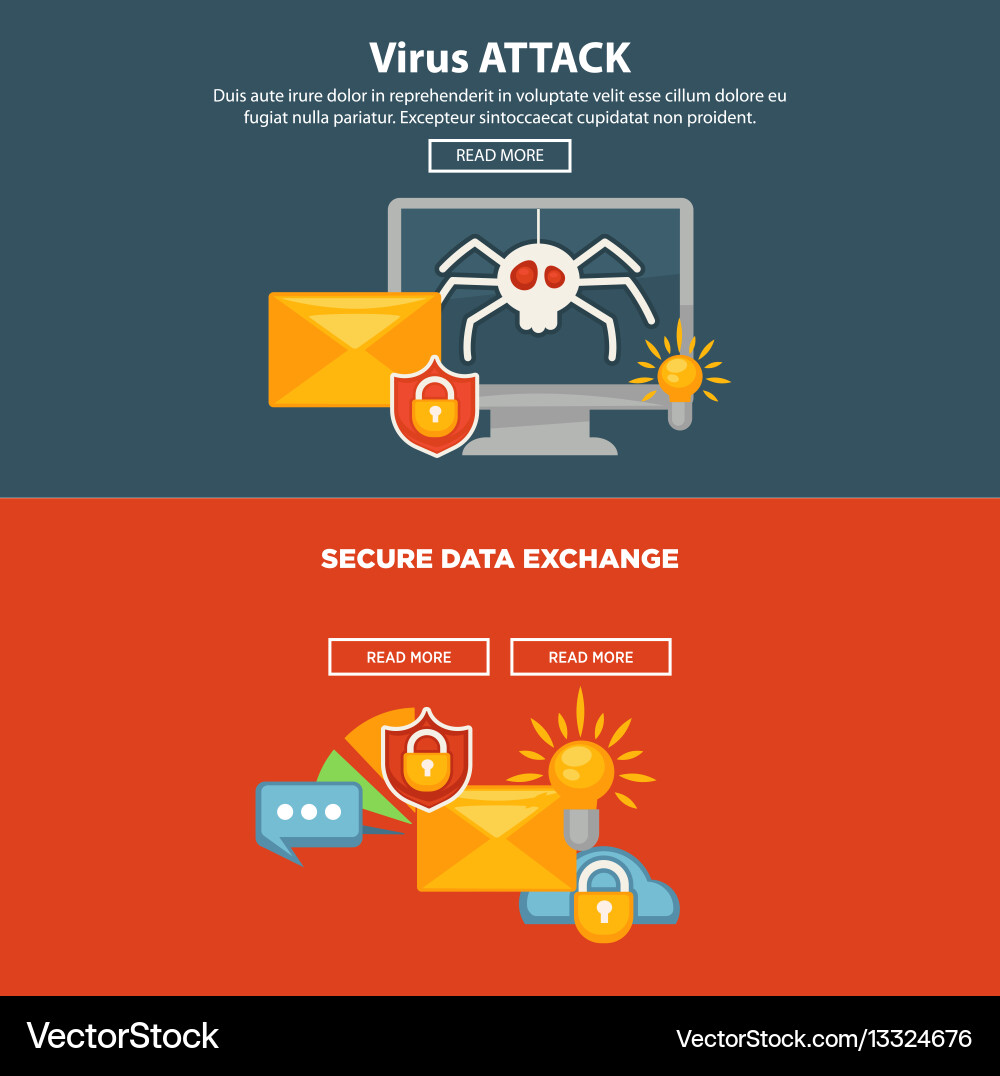 Internet security and computer malware protection Vector Image