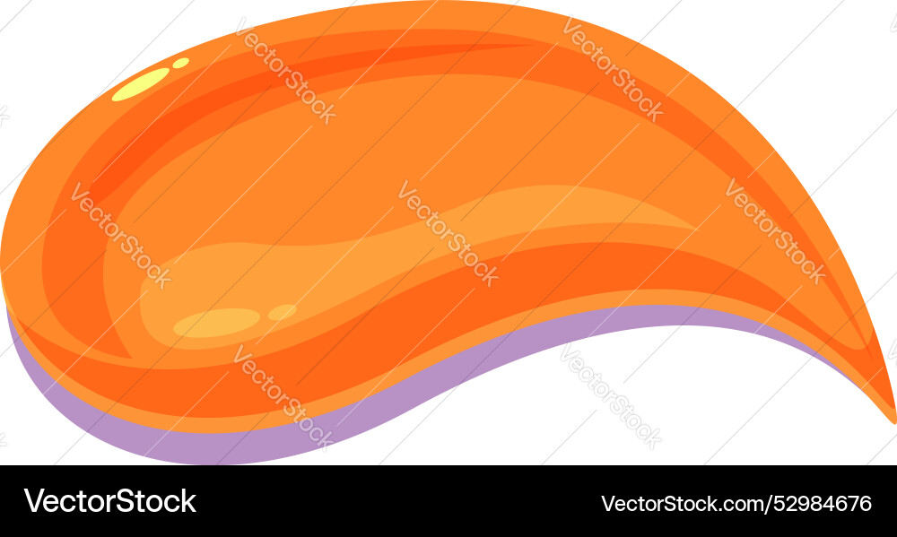 Orange liquid flowing creating abstract shape Orange liquid flowing creating abstract shape vector image