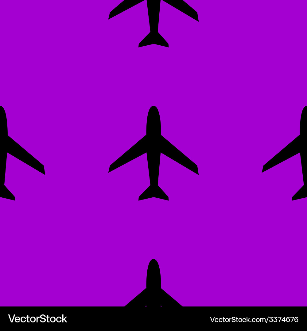 Plane web icon flat design seamless pattern Vector Image