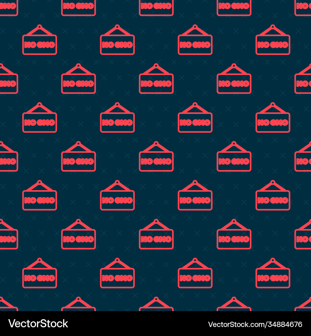 Red line no gmo icon isolated seamless pattern Red line no gmo icon isolated seamless pattern Vector Image