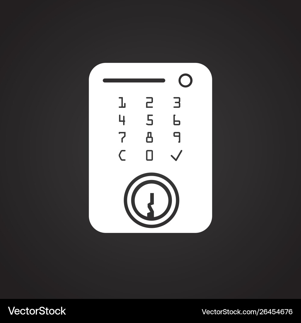 Smart lock icon on background for graphic and web Smart lock icon on background for graphic and web vector image