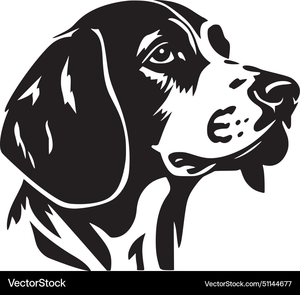Beagle - minimalist and flat logo Royalty Free Vector Image