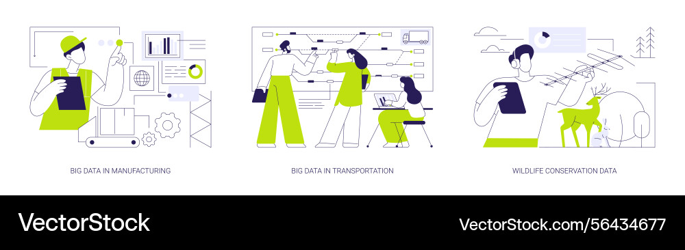 Big data applications abstract concept Big data applications abstract concept vector image