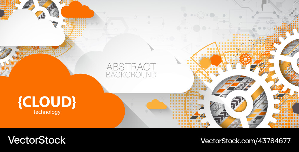 Cloud computing concept abstract technology Cloud computing concept abstract technology vector image