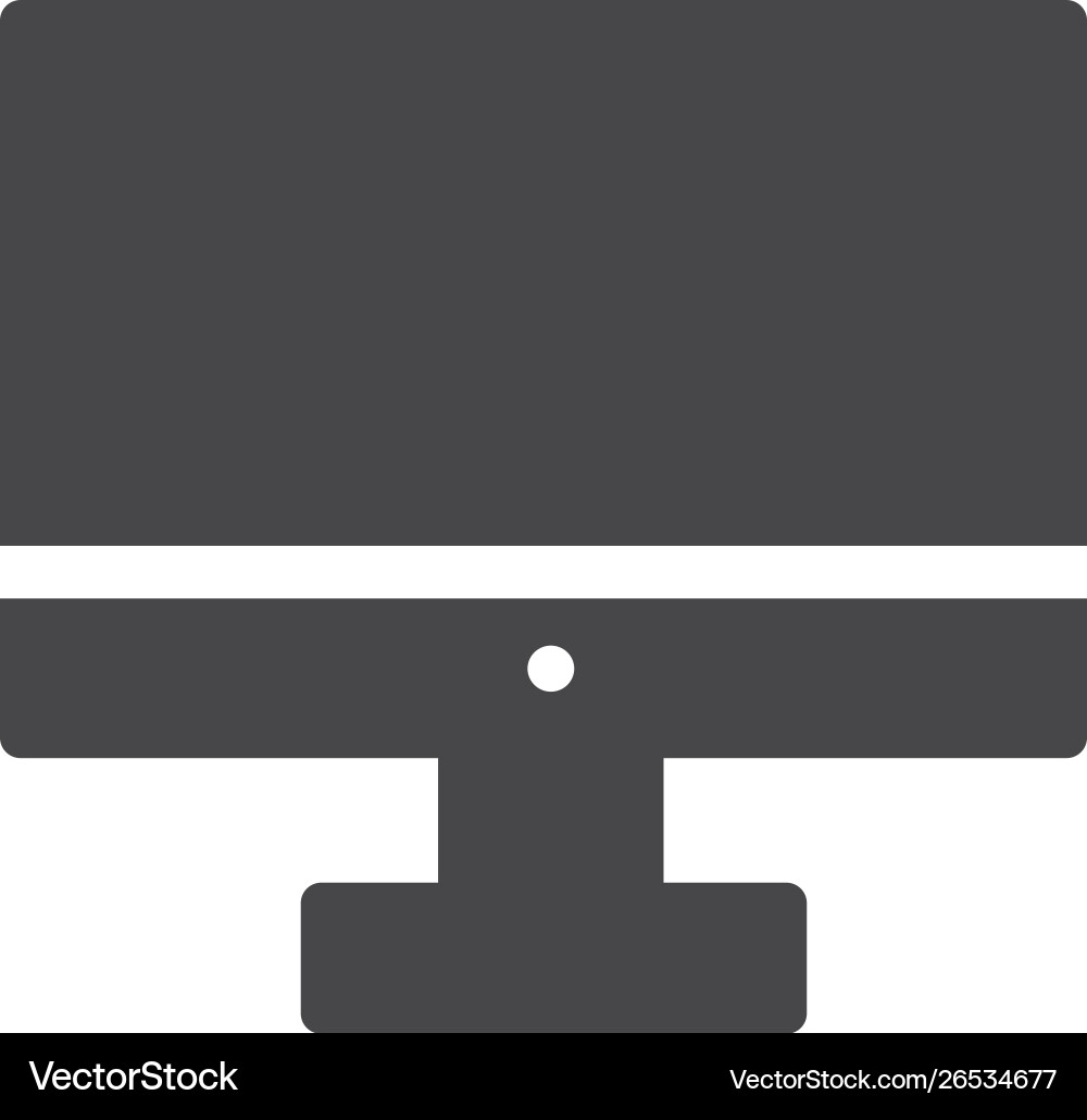 Computer screen icon simple sign for web site Computer screen icon simple sign for web site vector image