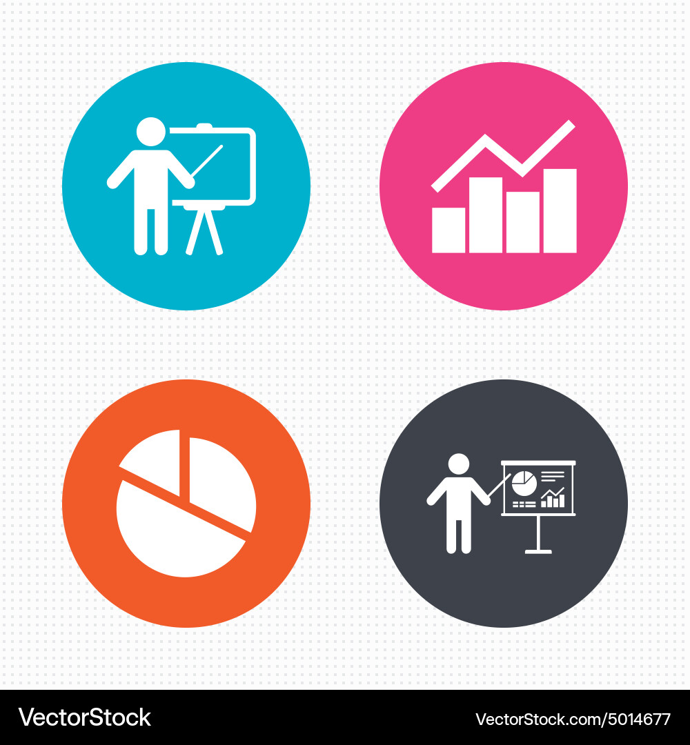 Diagram graph pie chart presentation billboard Vector Image