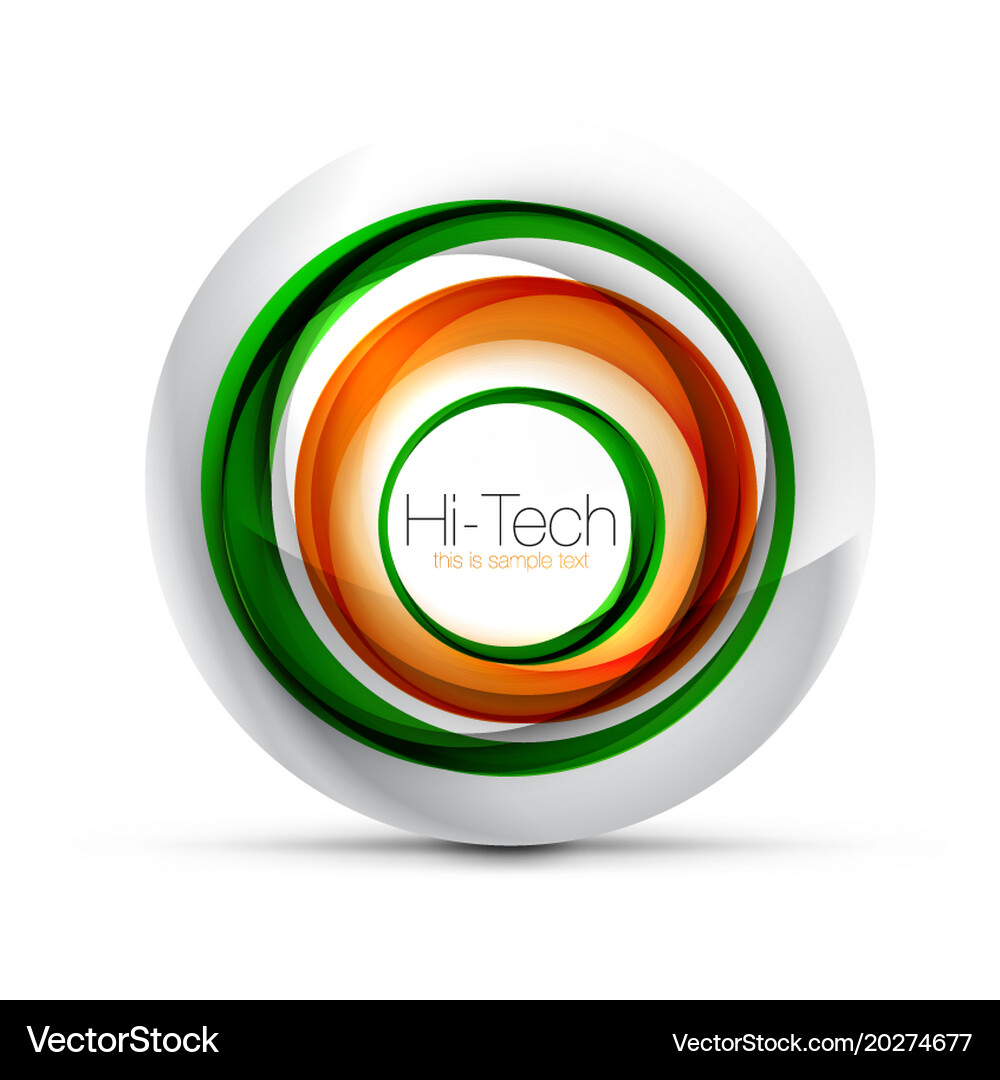 Digital techno sphere web banner button or icon Vector Image