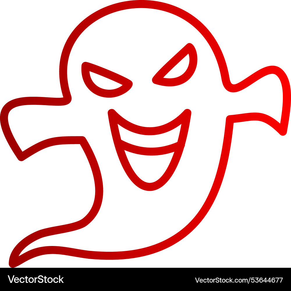 Ghost line gradient icon Vector Image