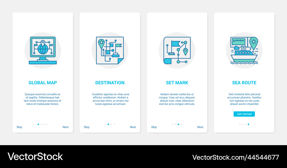 Gps navigation global service line ux ui Gps navigation global service line ux ui vector image