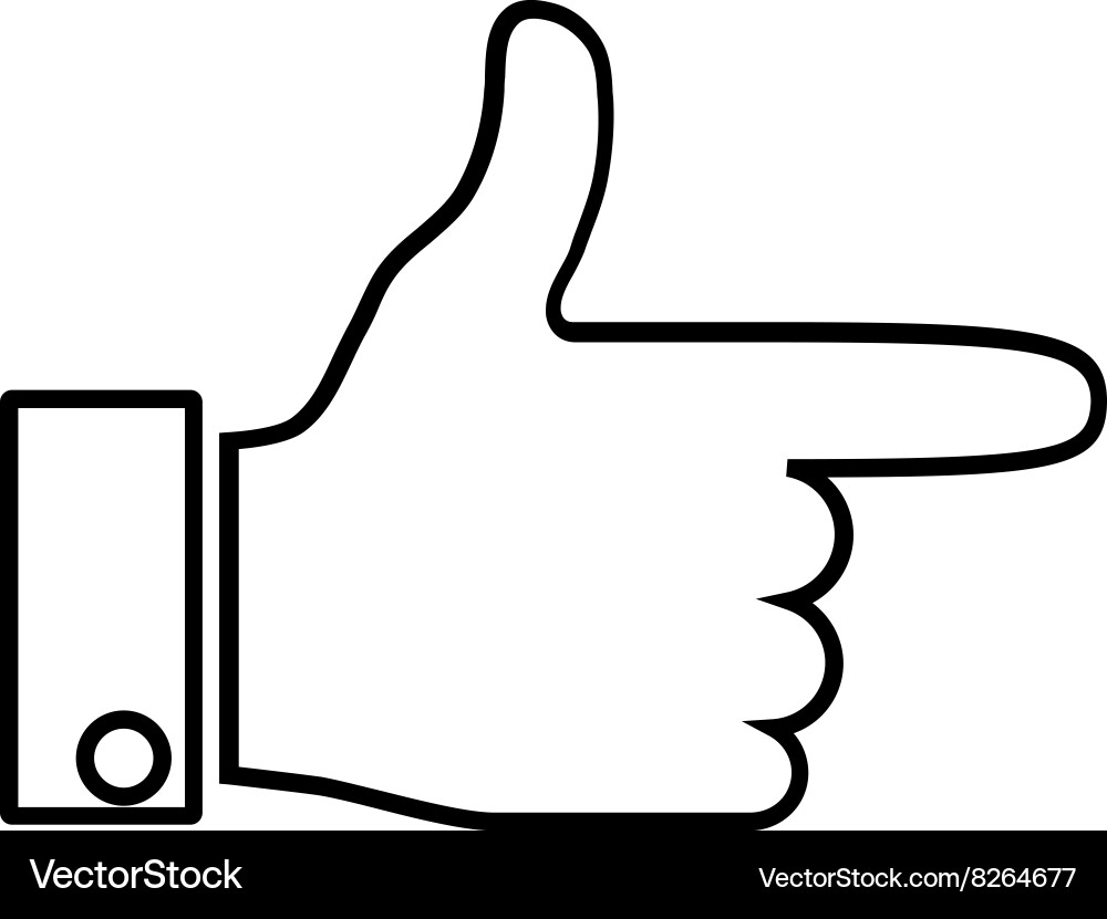 Hand pointer right stroke icon Vector Image