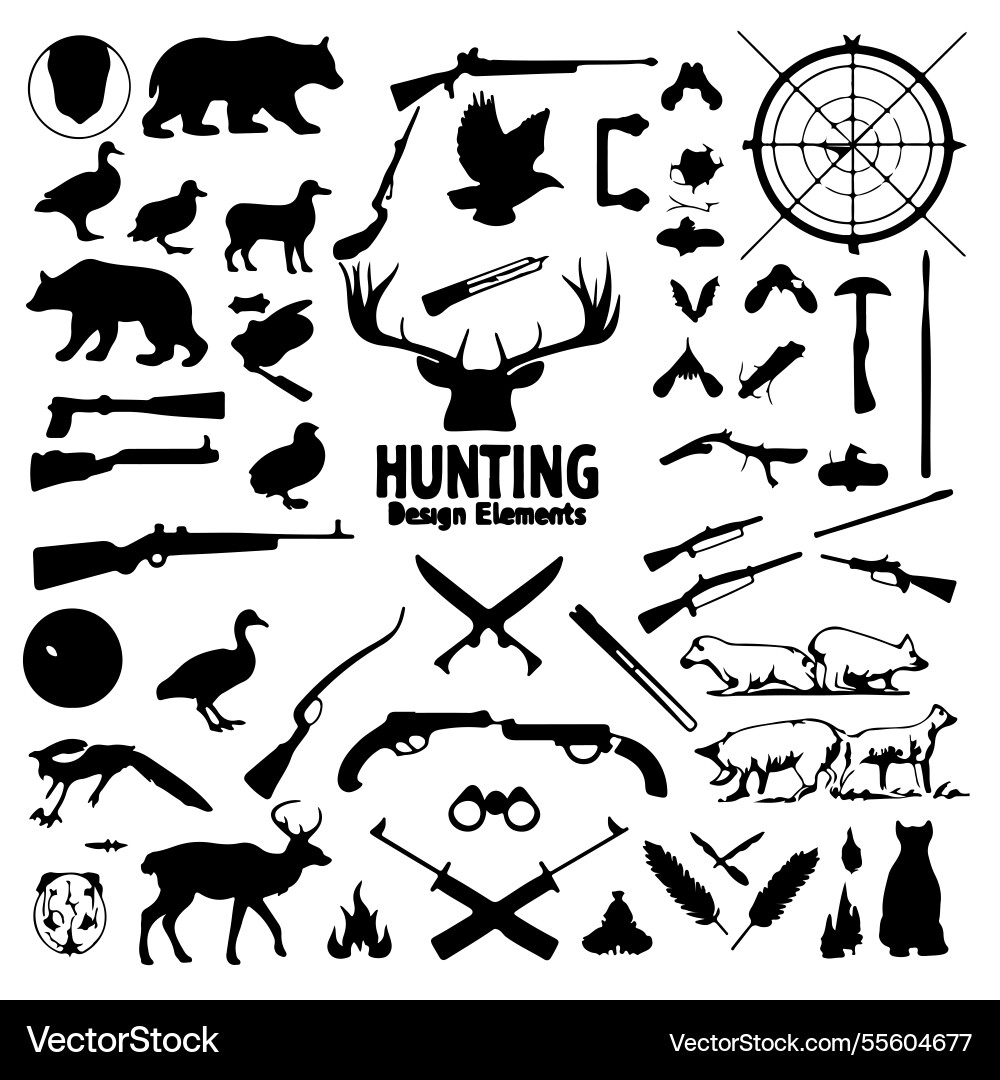 Hunting design element vector image