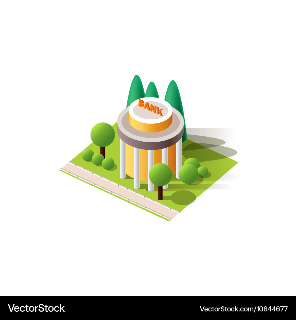 Isolated bank Vector Image